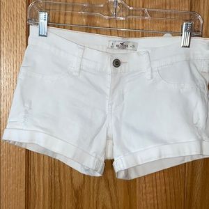 White Hollister shorts